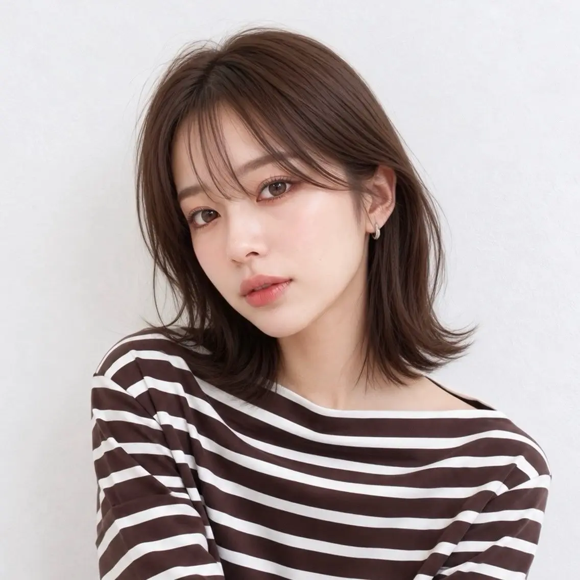 ミディアム ボブレイヤー ボブ レイヤーカット 似合わせカット 外ハネヘア カット ヘアカラー トリートメント 骨格診断/宮澤瑞穂 ボブ/レイヤー/銀座のヘアスタイル