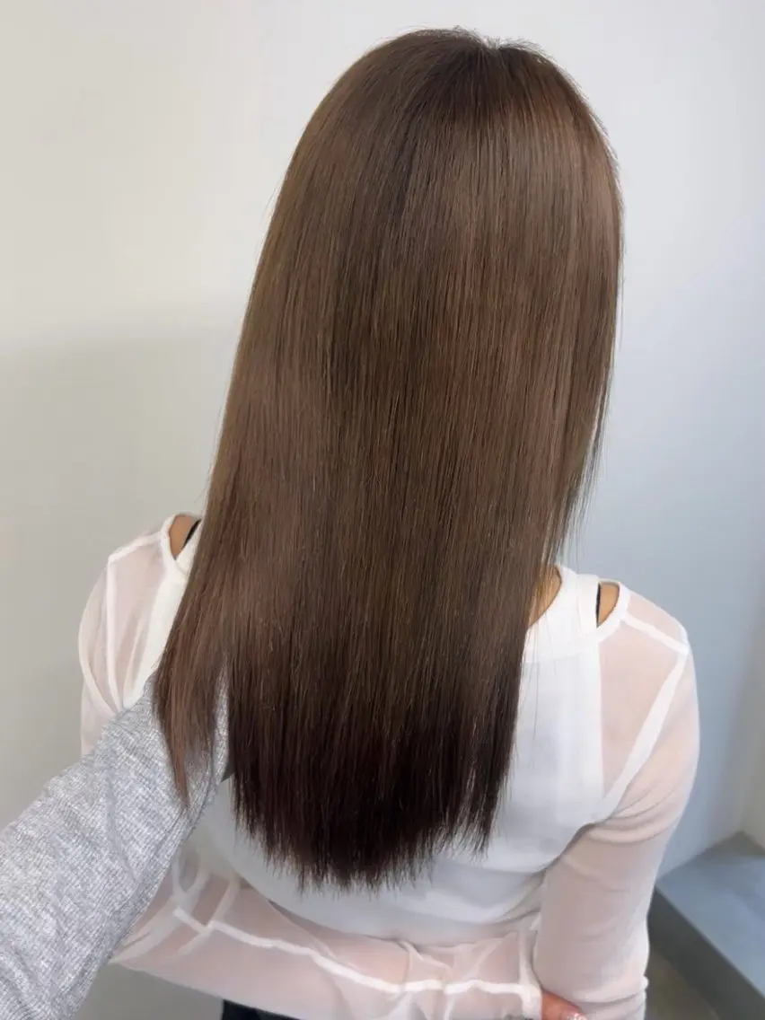 ロング ヘアカラー 髪質改善カラー/ 透明感カラー🫧のヘアスタイル