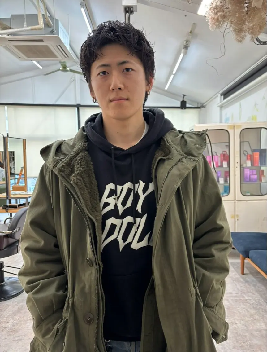 ショート パーマ メンズ hirose hitomiのヘアスタイル