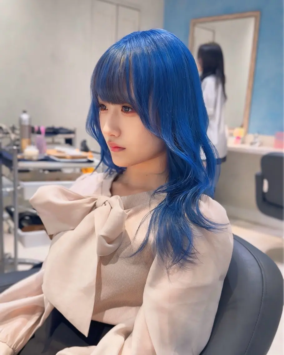 ミディアム カラー ブリーチ 透明感カラー ダブルカラー ブリーチなしカラー カット ヘアカラー トリートメント ブリーチなし/カラー 専門店ASOBIのヘアスタイル