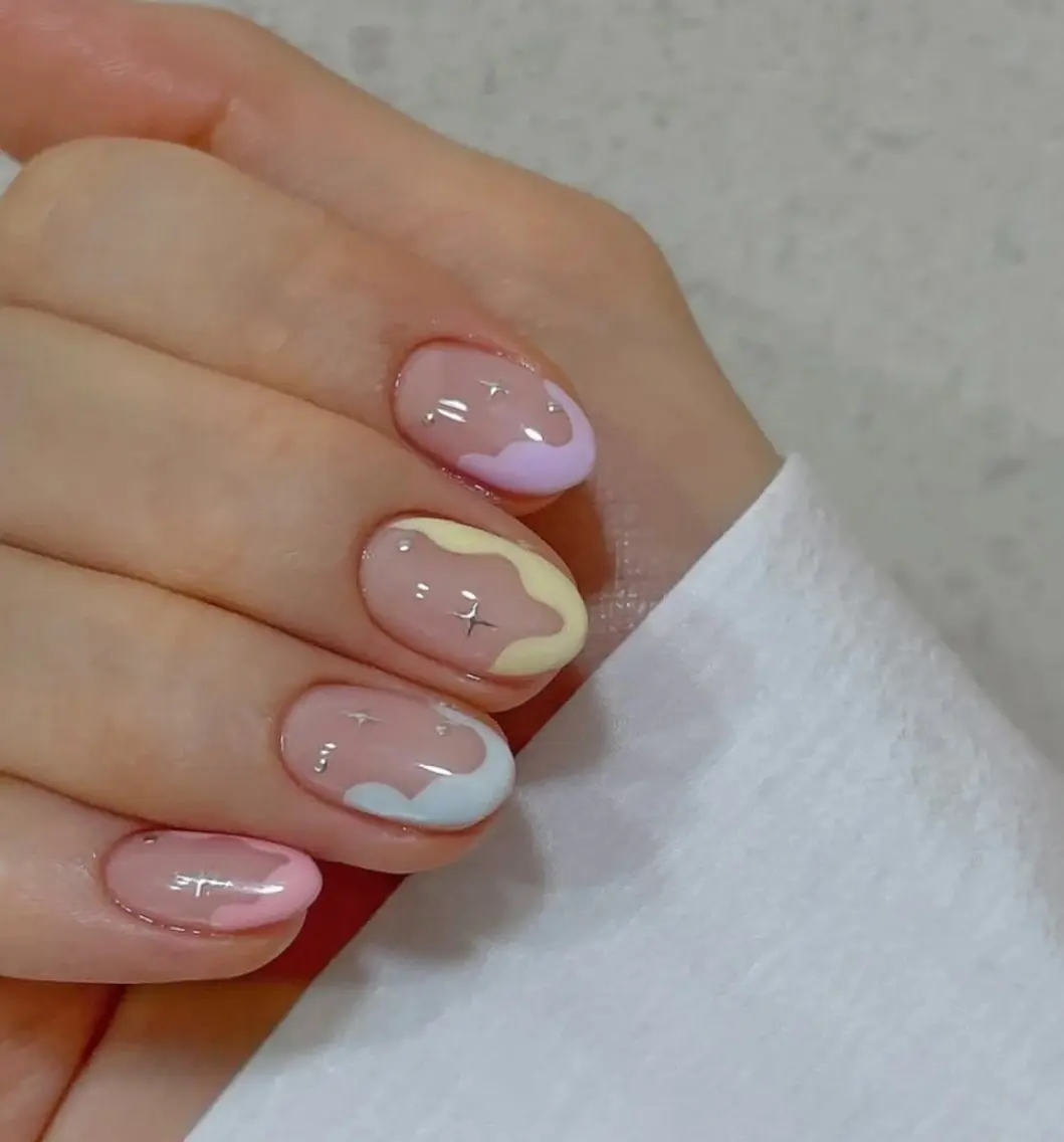 ネイル アートネイル チークネイル 韓国ネイル マグネットネイル ニュアンスネイル ハンドネイル NAILS168 新大久保店のネイルデザイン