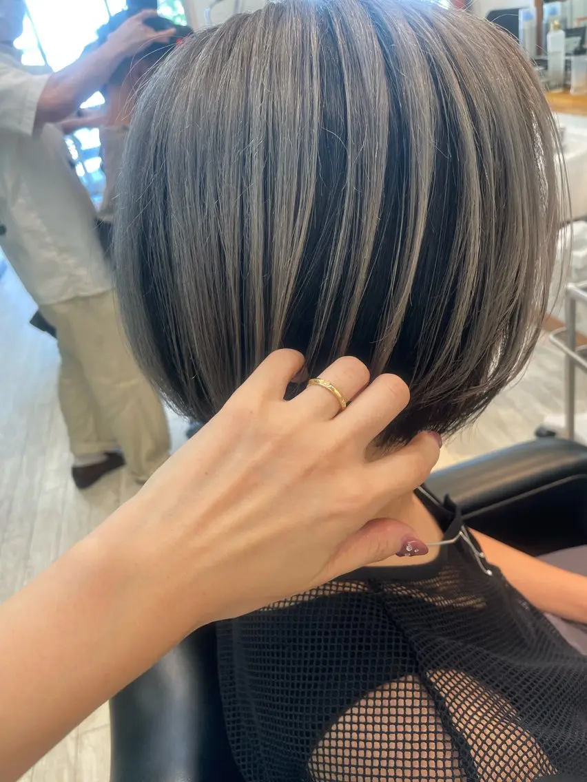 ショート カラー ショートボブ ボブ ショートヘア 通い続けられるサロン ママ美容師　明日香のヘアスタイル