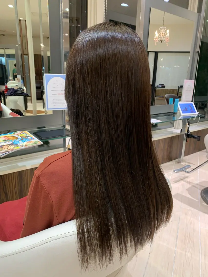 ロング カラー ブラウンカラー 透明感カラー ロング ヘアカラー トリートメント Earth 水沢店 平栗 優佳のヘアスタイル