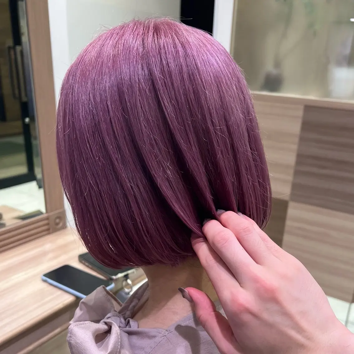 ミディアム カラー カット ヘアカラー トリートメント デザイン/ハイトーン 🐺ryuyaのヘアスタイル