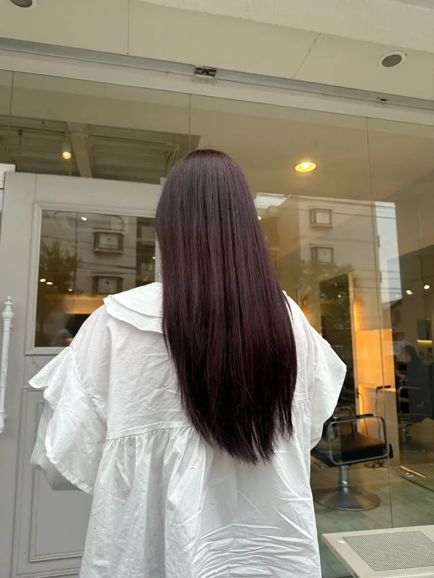 カラー ボルドーカラー TIDEHAIR りょうたボブ募集のヘアスタイル