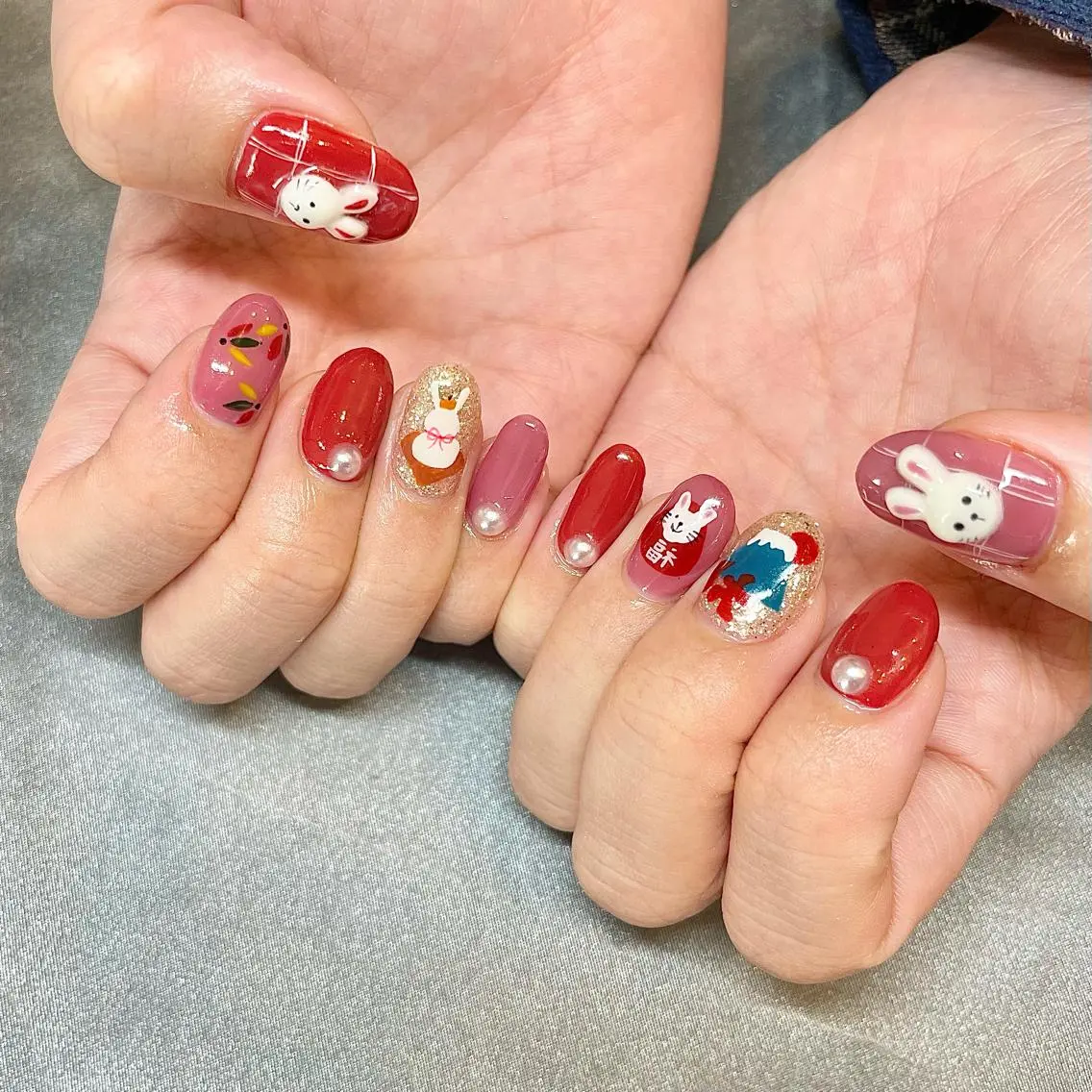 ミディアム カラー パーマ ヘアアレンジ メンズ キッズ ネイル マツエク・マツパ アイブロウ el. by Aoのネイルデザイン