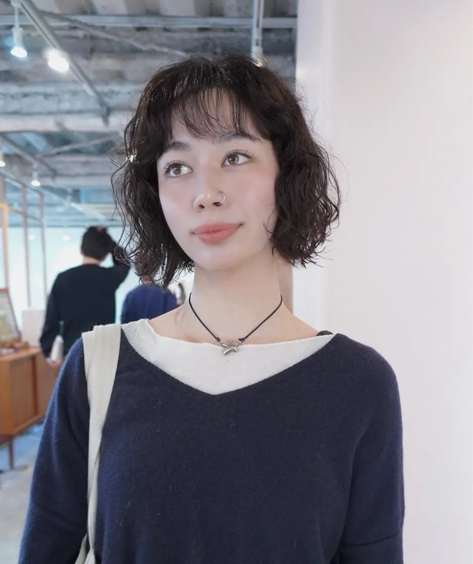 ショート カラー パーマ ブロンド ブラウンカラー ヘアカラー 🎀suzuna 透明感colorのヘアスタイル