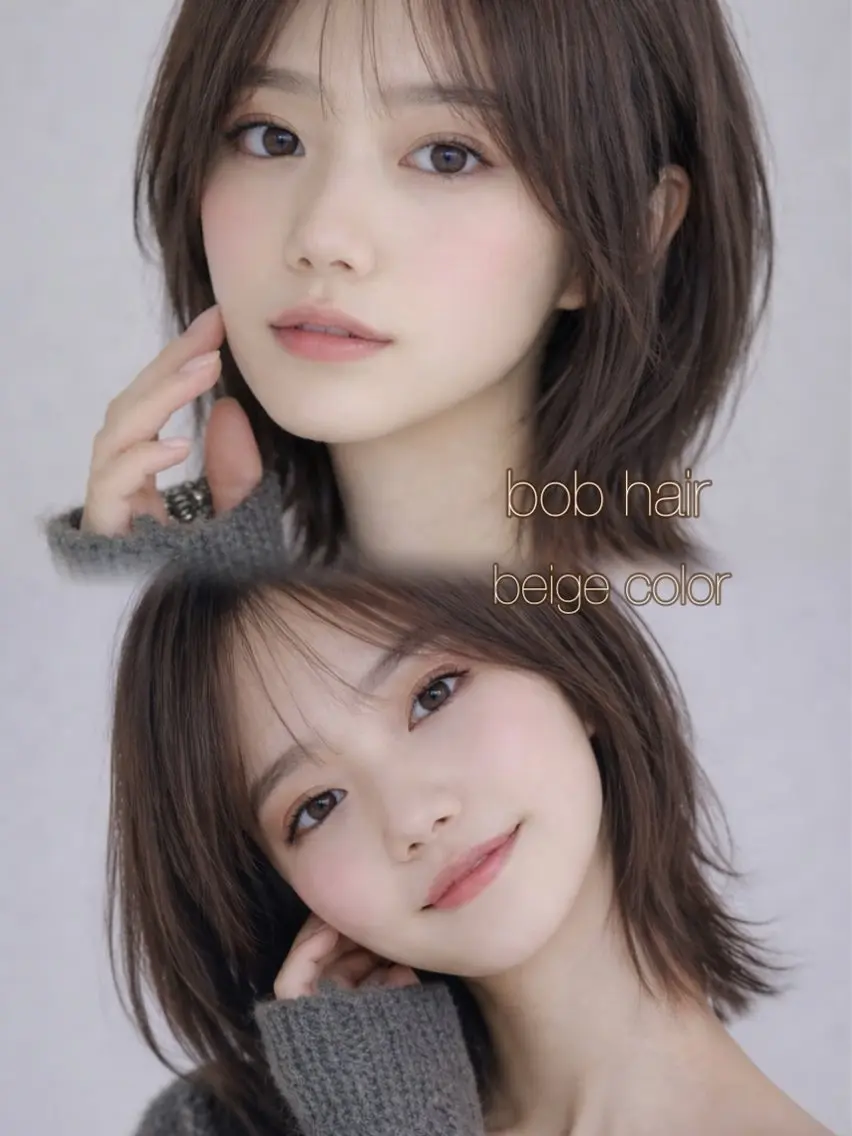 ミディアム カラー カット ヘアカラー 丸山 心 / 艶カラーのヘアスタイル