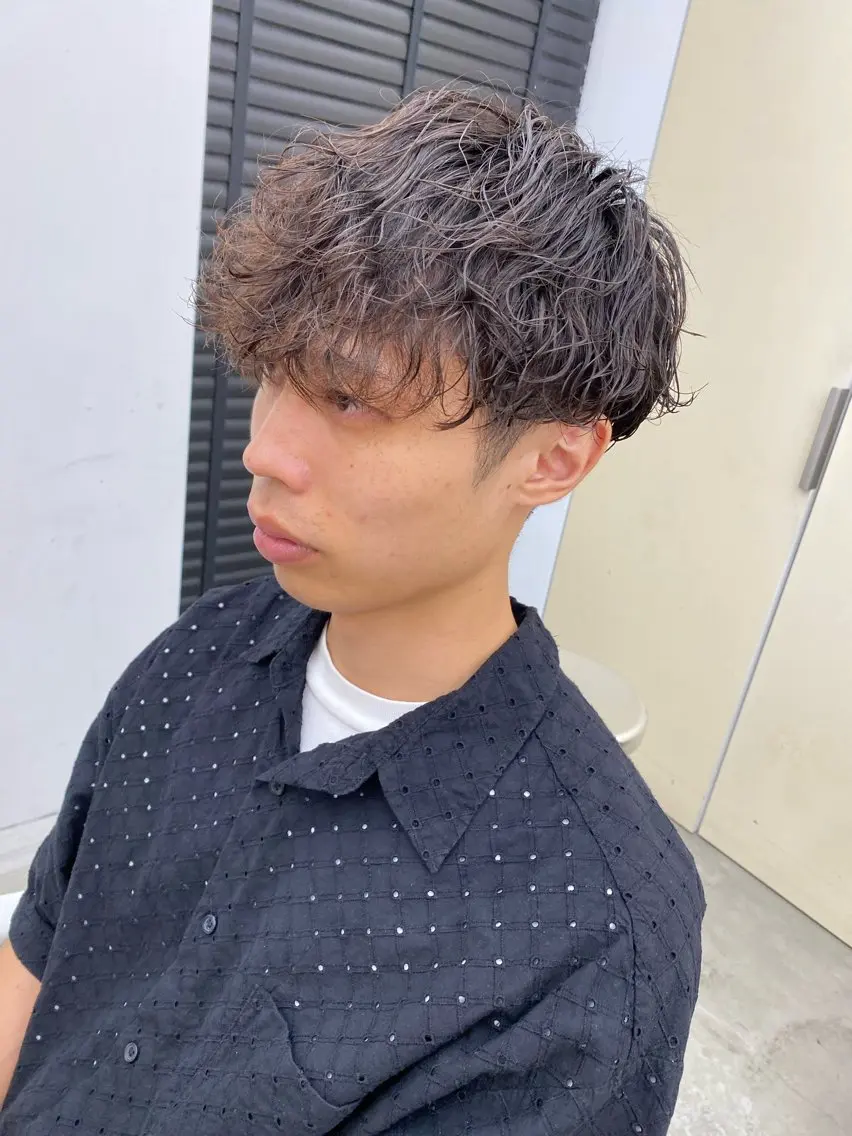 パーマ メンズ メンズパーマ スペインカール 波巻きパーマ 名古屋/ショート /縮毛矯正のヘアスタイル