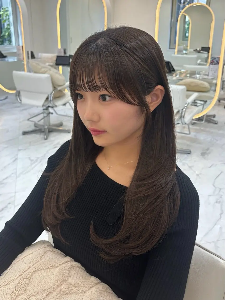 ロング 髪質改善 レイヤーカット トリートメント カット トリートメント 髪質改善/レイヤーカ ット/ASAKA🤍のヘアスタイル