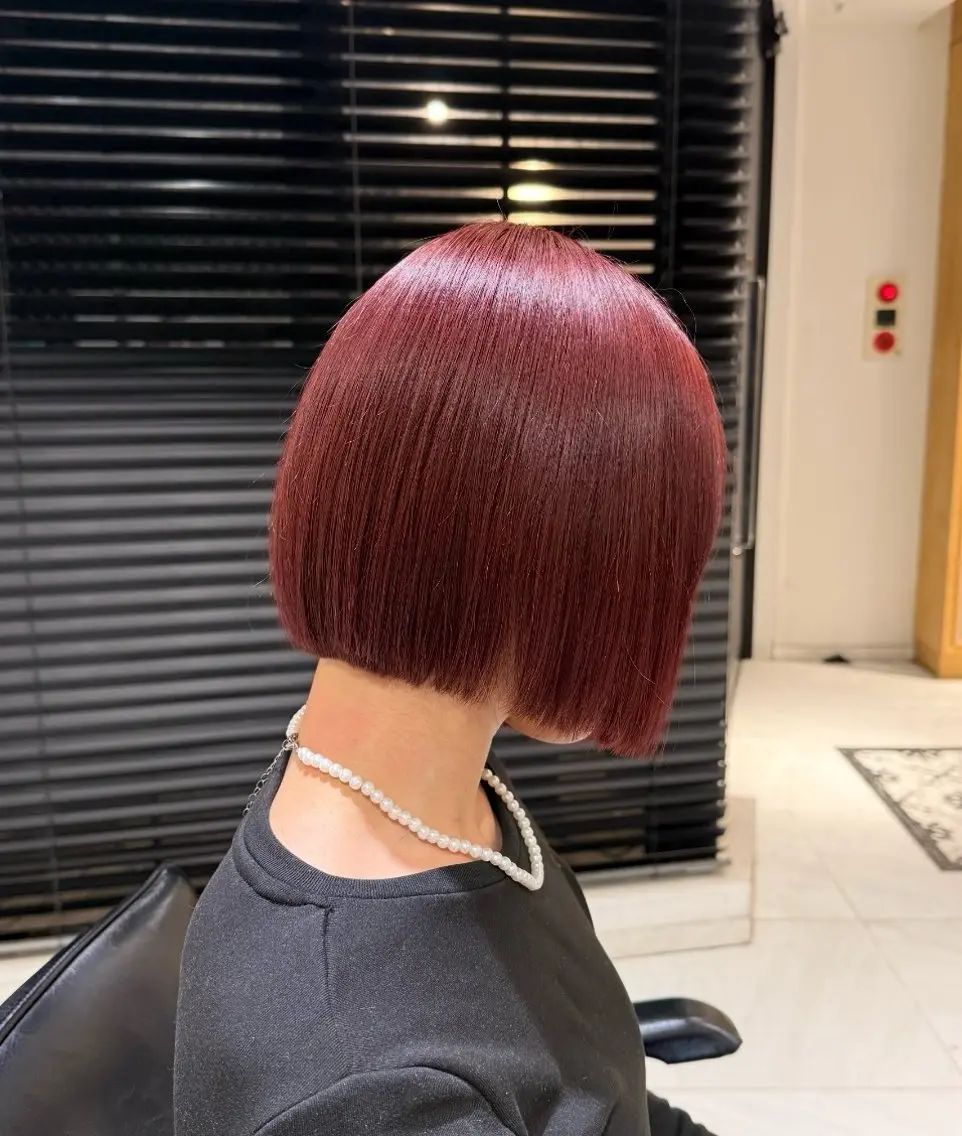 ショート カラー ヘアアレンジ 艶髪/ボブモデル 募集🫧Terukaのヘアスタイル