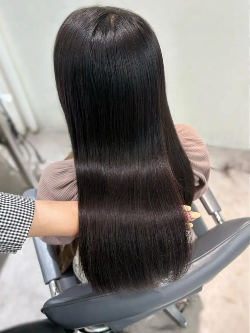 ロング カラー 無料カットモデル💞 ピンク💞みどりのヘアスタイル