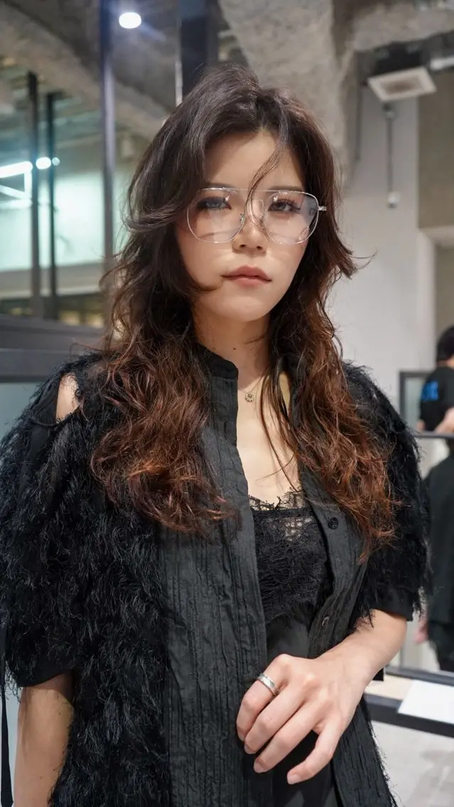 セミロング パーマ セミロングパーマ ボブ 髪質改善 韓国風ヘア レイヤーカット 小田 晃瑛のヘアスタイル