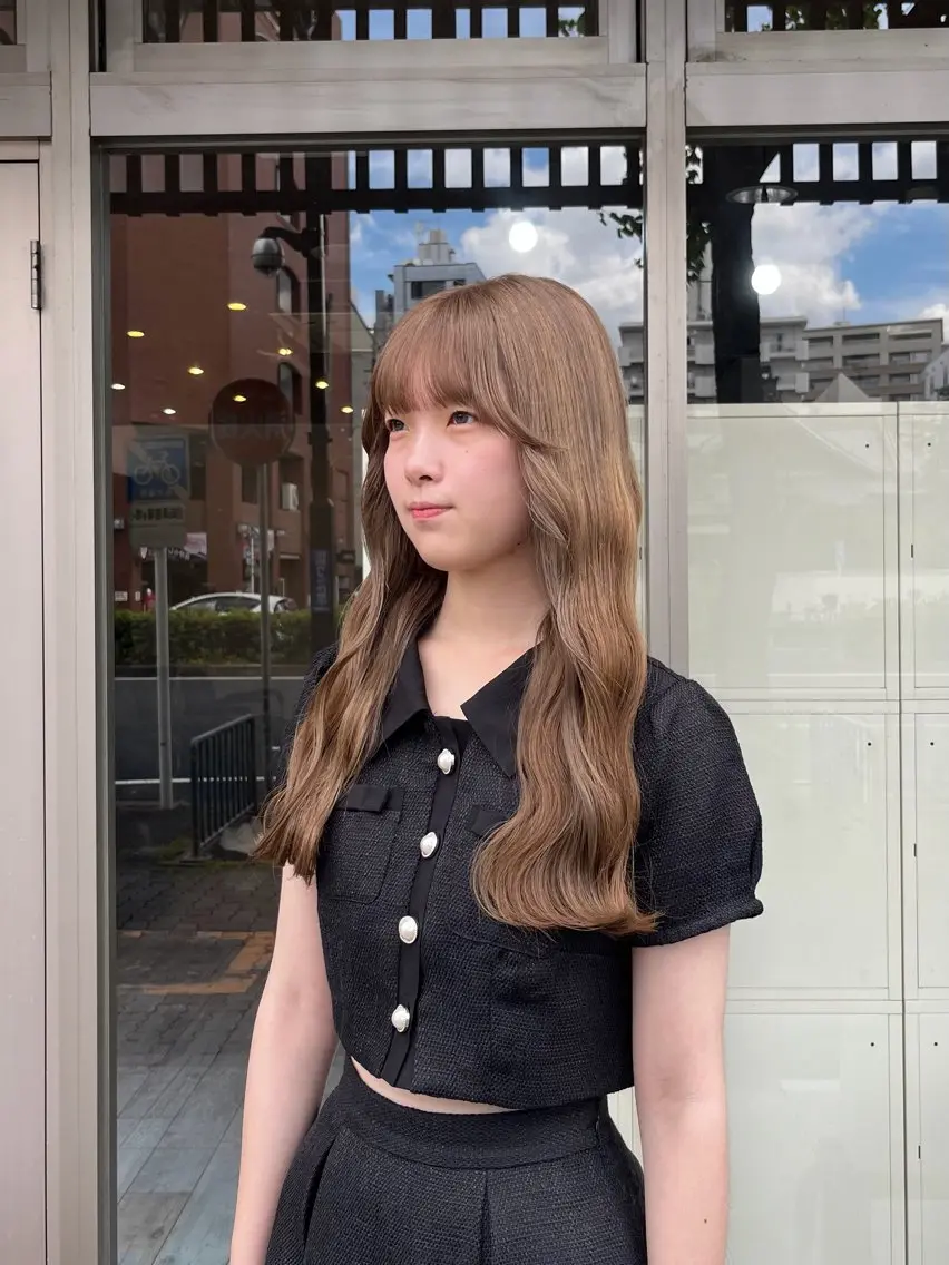 ロング カラー ベージュカラー カット ヘアカラー トリートメント 村田梨乃/ minim hairのヘアスタイル