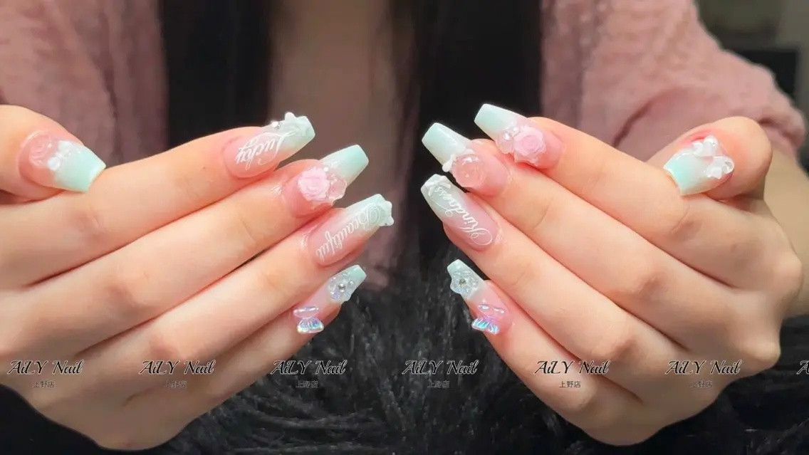 ネイル アートネイル ジェルネイル マグネットネイル ニュアンスネイル シンプルネイル ハンドネイル AiLy Nail 上野店のネイルデザイン