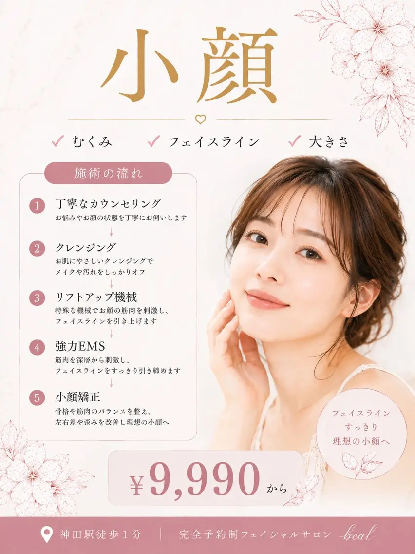 小顔/毛穴/ニキビ salon bealのエステ・リラクイメージ