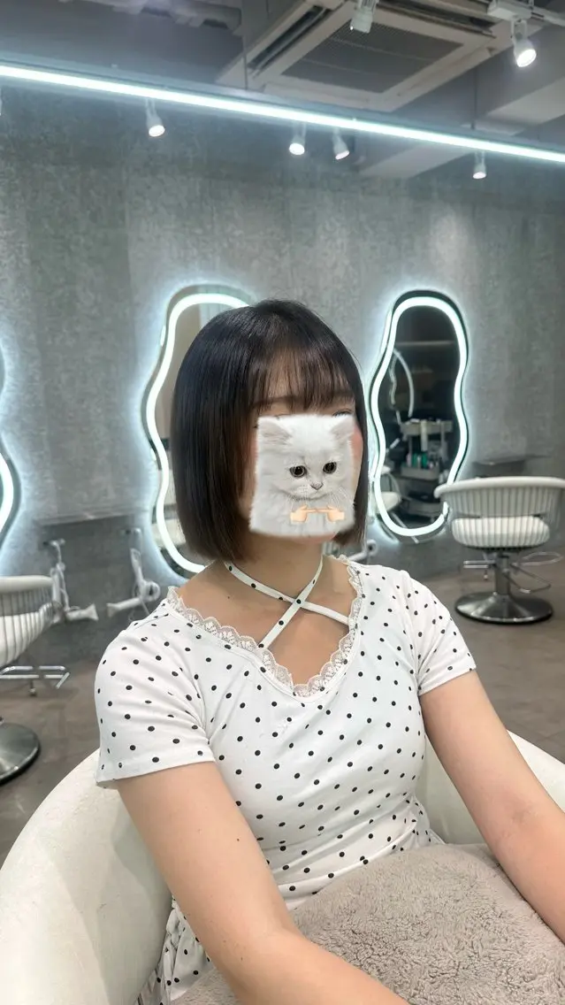 ショート ボブ 韓国レイヤー　韓国 ボブ 👑二響のヘアスタイル