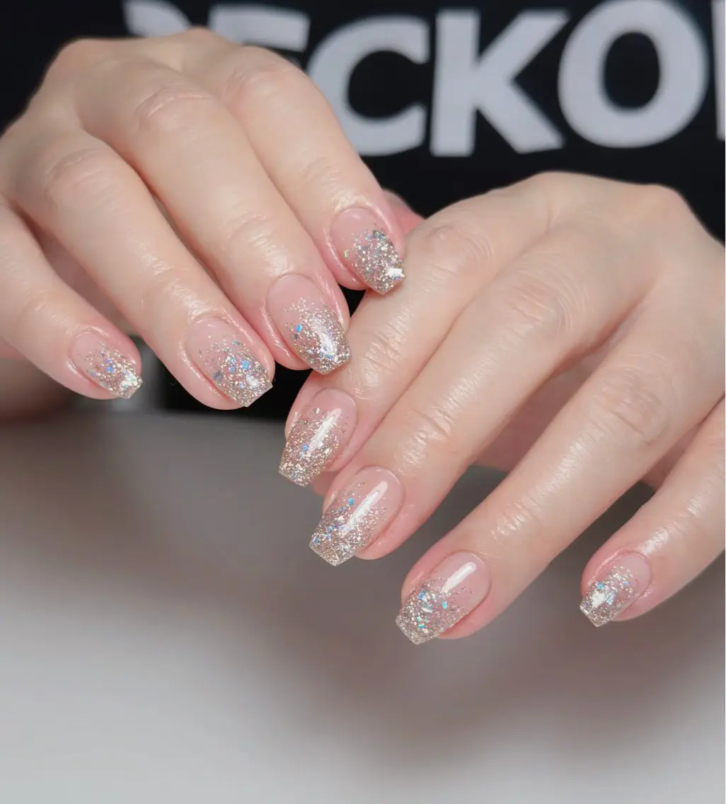 ネイル オーロラネイル 長さ出し フットネイル 韓国ネイル ラメ(グリッター) ハンドネイル 👍thumbs up nail👍のネイルデザイン