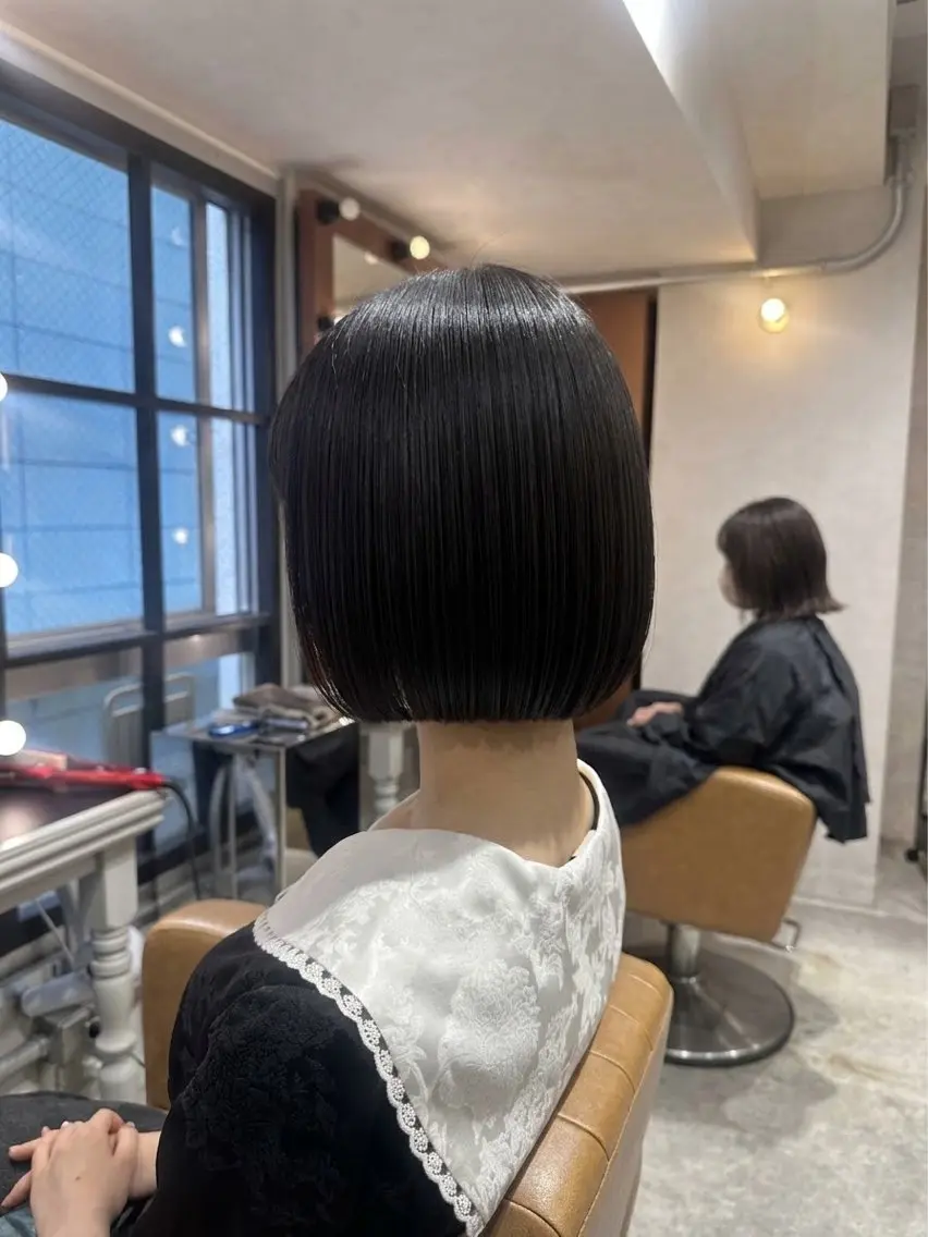 ショート ボブ カット 🌙縮毛矯正/上品 カラー/芦川優磨のヘアスタイル