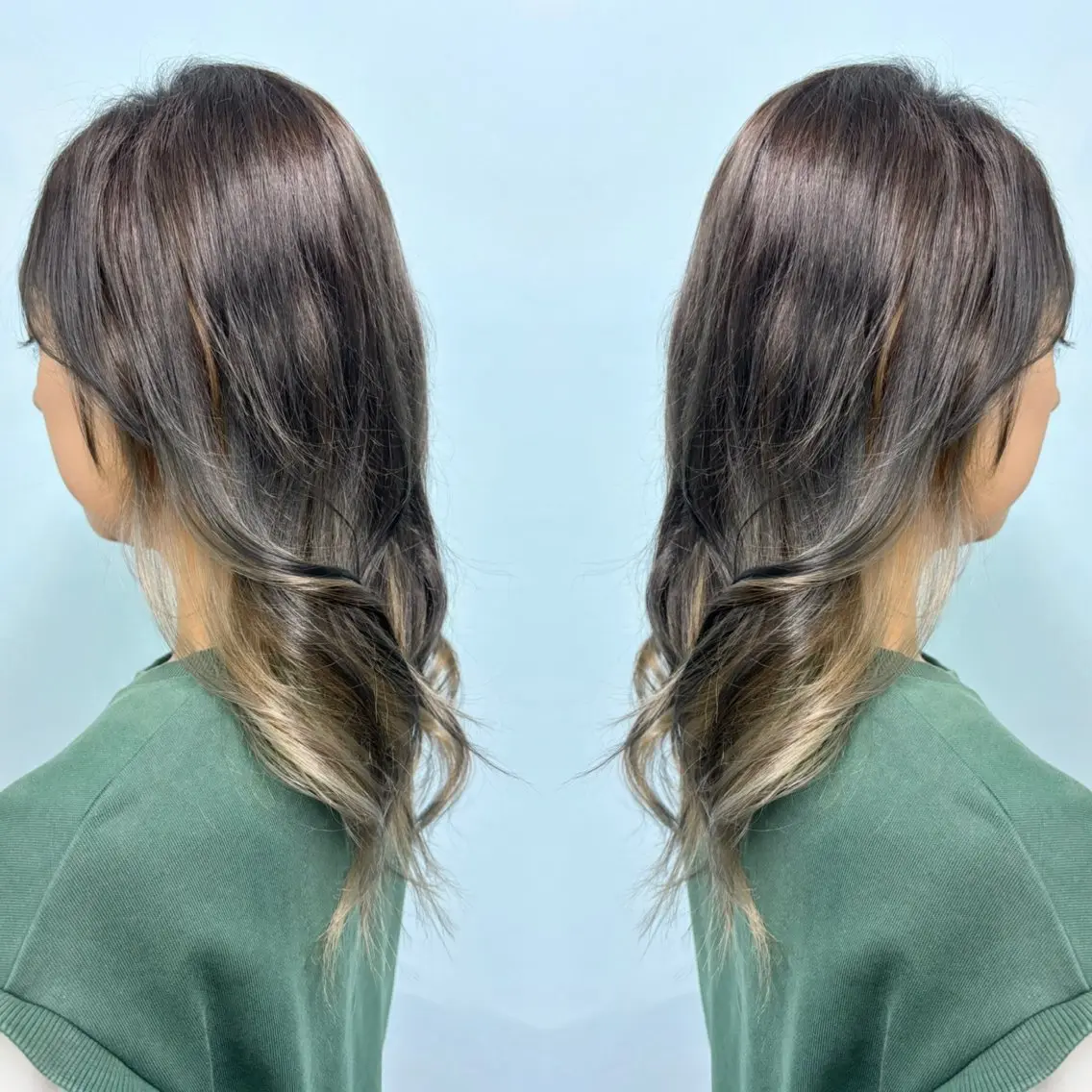 ロング 艶カラー🩵💛 NANAのヘアスタイル