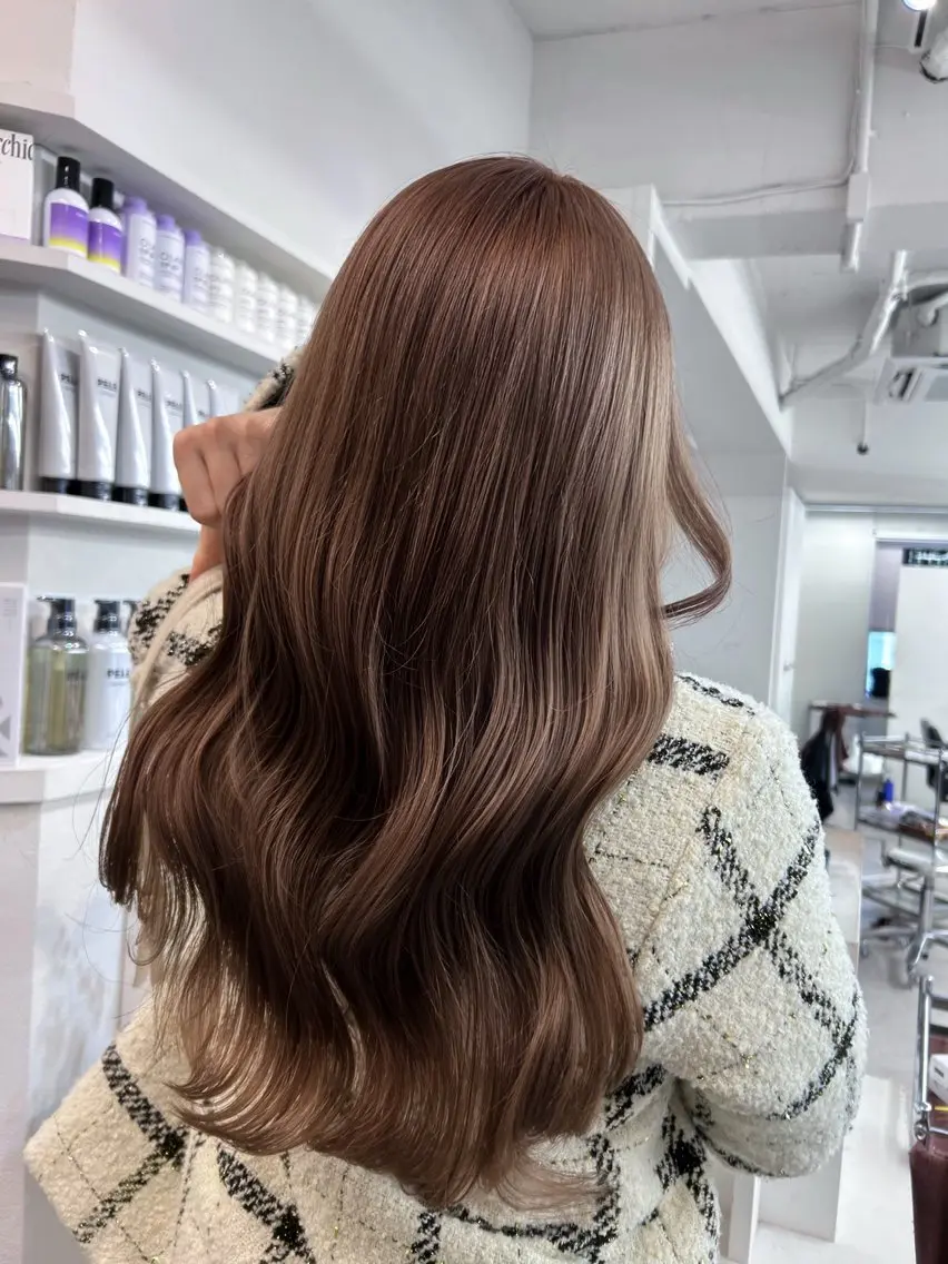 ロング カラー ベージュカラー ブリーチ ブラウンカラー ブラウンベージュ チョコレートブラウン カット ヘアカラー トリートメント 💍モテる艶髪 透明感カラー💖のヘアスタイル
