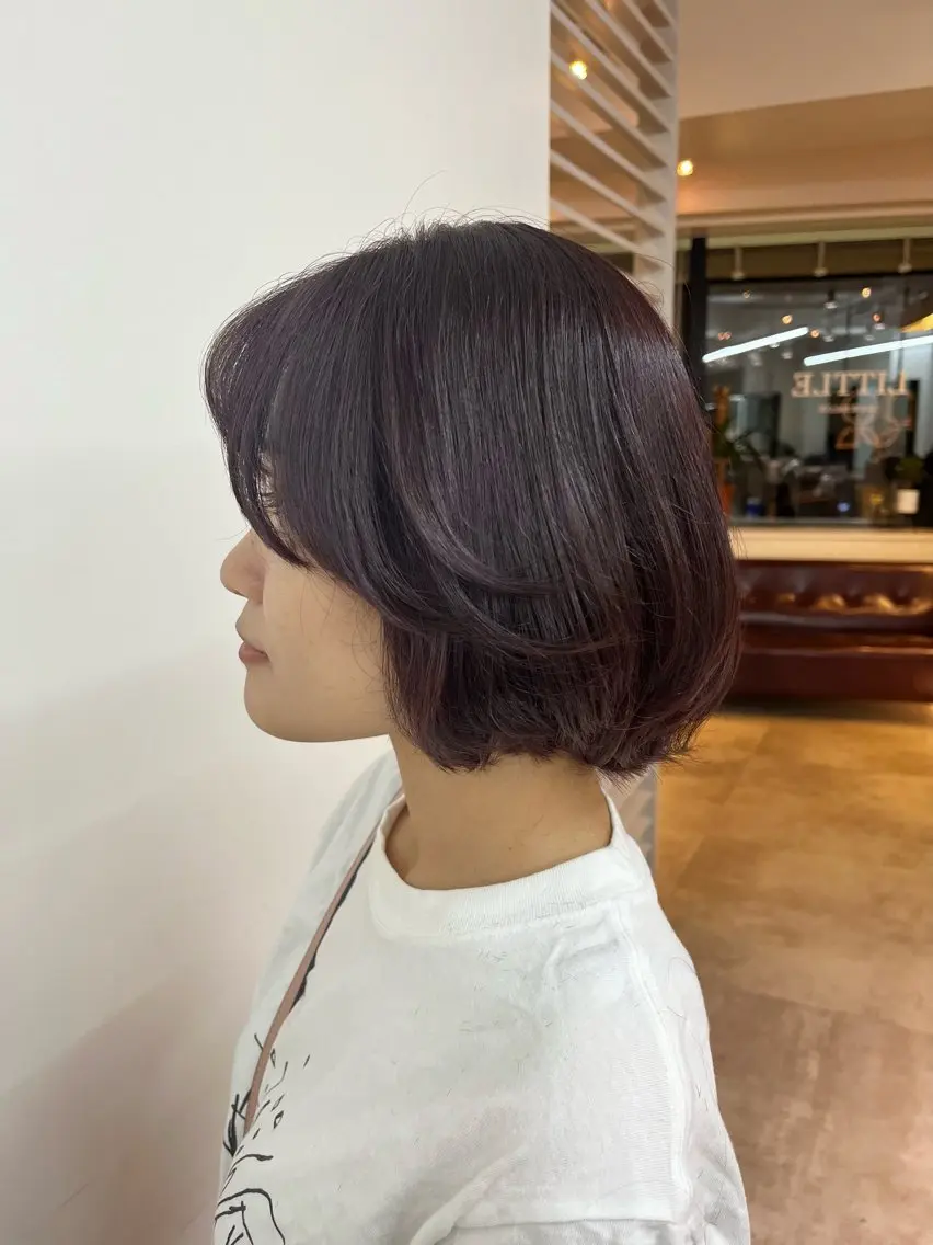 セミロング カラー レイヤー🩵透明感 ೀユイ🌙のヘアスタイル