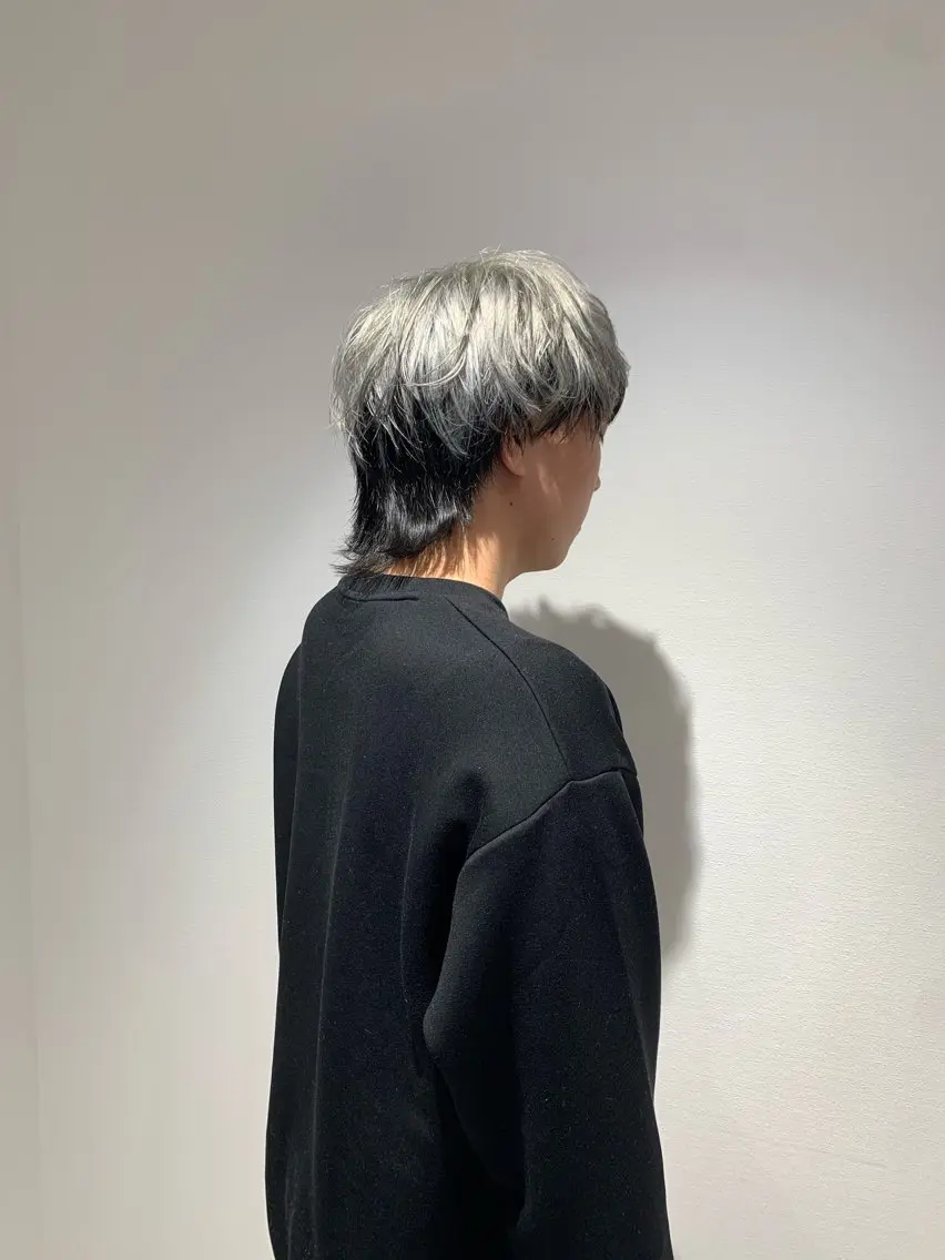 ショート カラー メンズ メンズウルフカット ウルフカット 🌱脱白髪染め特化 🌱岡田将英のヘアスタイル