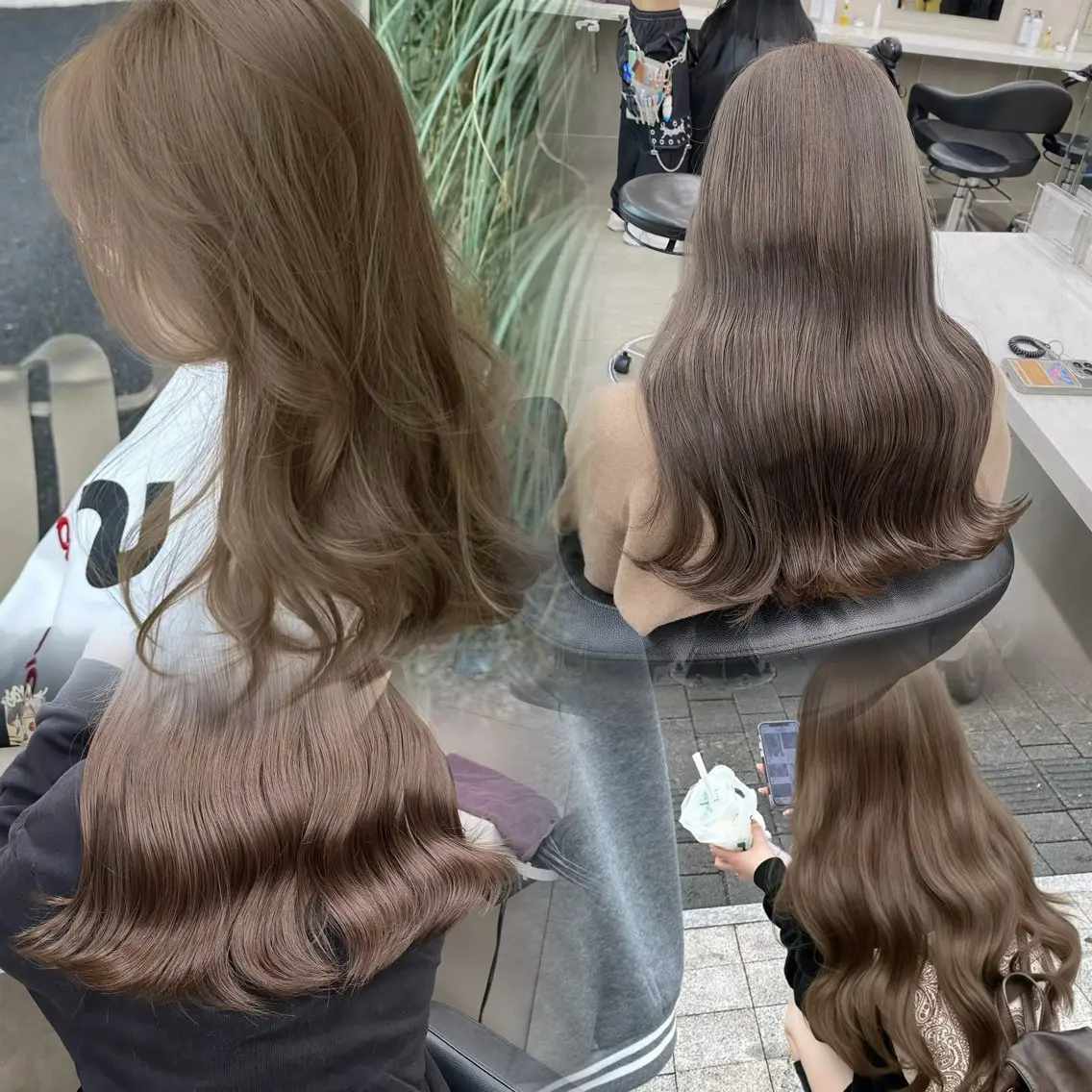 カラー カット ヘアカラー トリートメント ヘアセット ブリーチ縮毛矯正飛我 韓国ヘア🫧のヘアスタイル