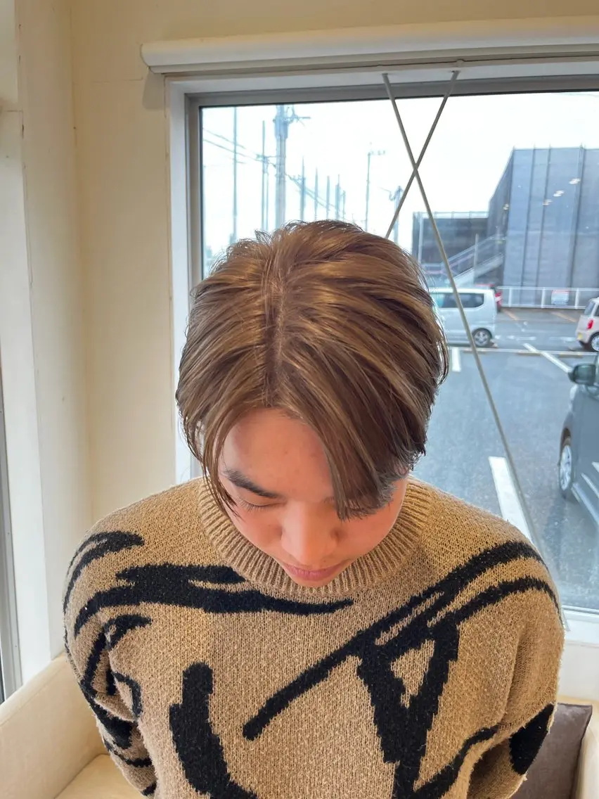 ショート メンズ メンズブリーチ ヘアカラー 平間 稔希のヘアスタイル