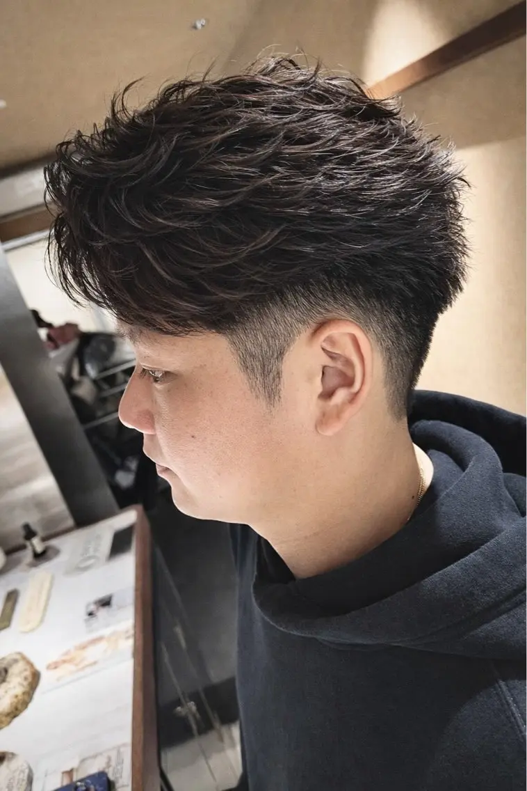 パーマ メンズ カット パーマ matsui ／ anheloのヘアスタイル