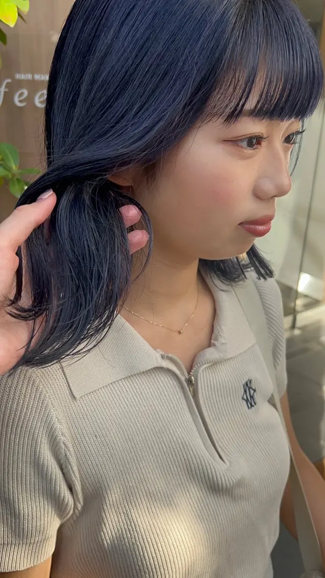 ミディアム カラー カット ヘアカラー トリートメント しみず さくら🌸のヘアスタイル