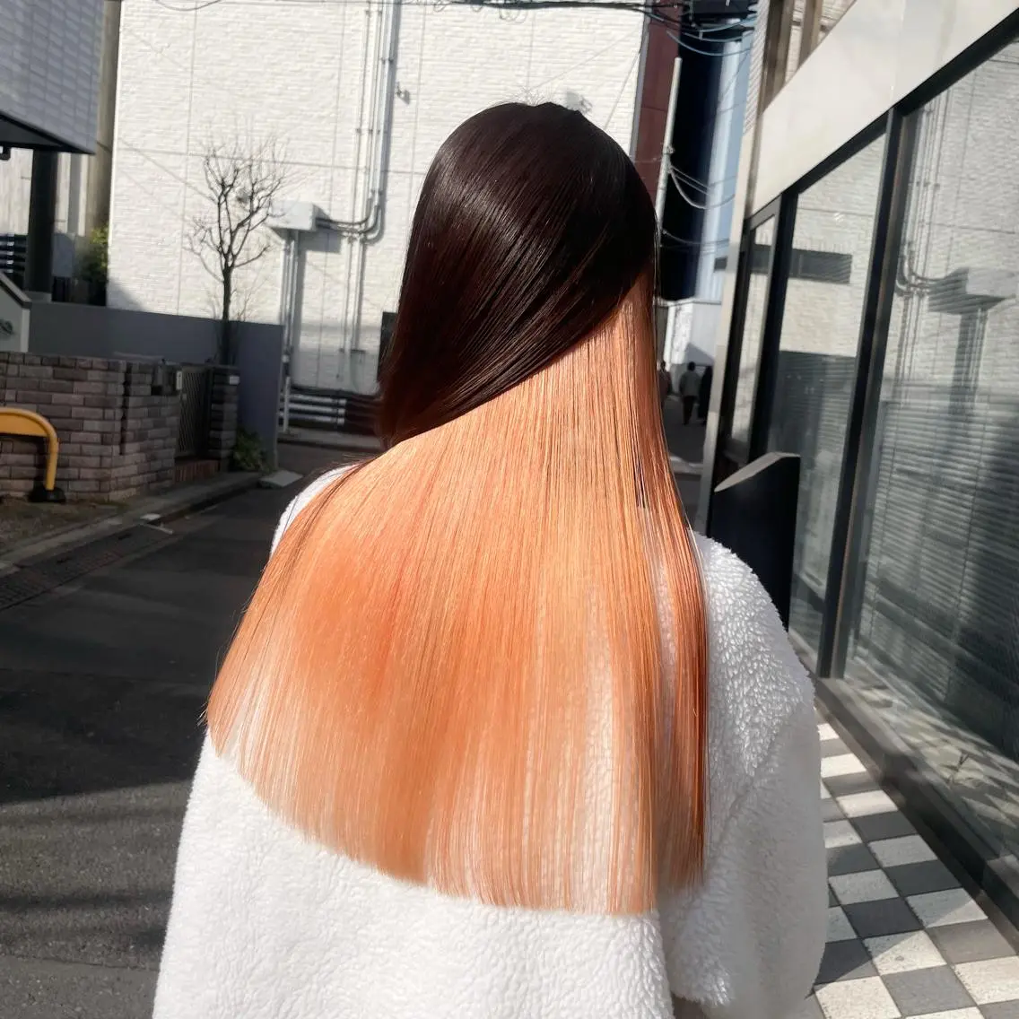 ロング ヘアカラー トリートメント 原宿/ブリーチ /ハイトーン/カラーのヘアスタイル