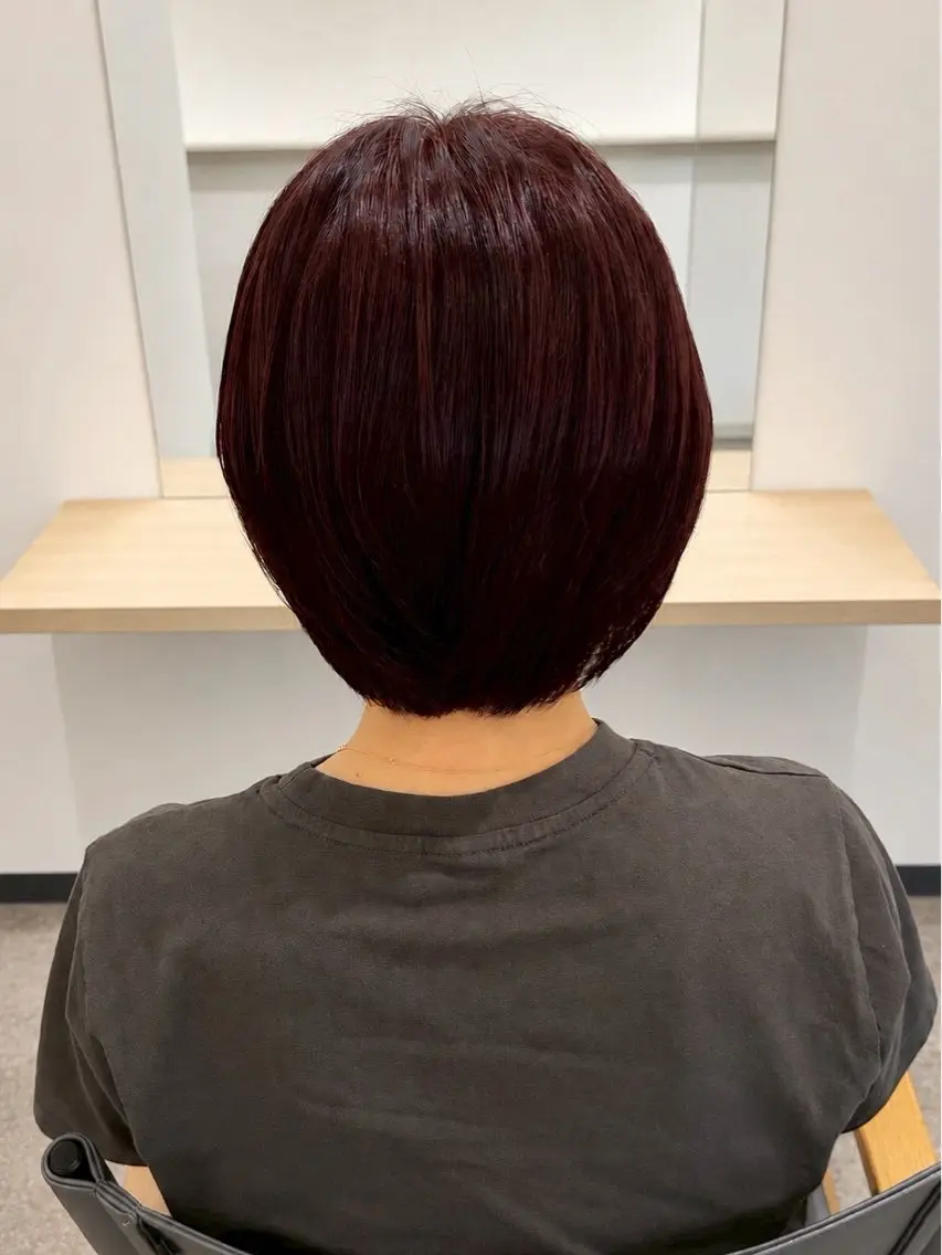ショート カラー ショートボブ ブリーチ ボブ ショートヘア カット ヘアカラー トリートメント 浜田 希々香のヘアスタイル