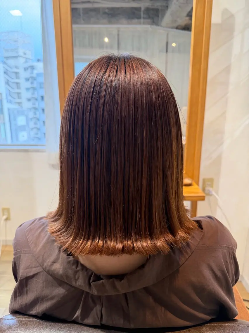 ミディアム カット トリートメント ヘッドスパ RENA｜透明感 カラー×癒しスパのヘアスタイル