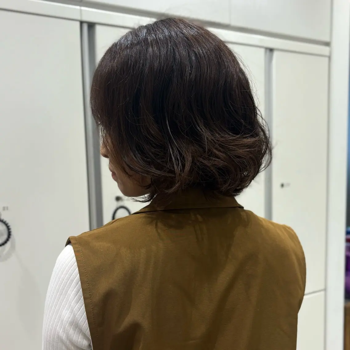ショート パーマ パーマ カミヤ ミウのヘアスタイル