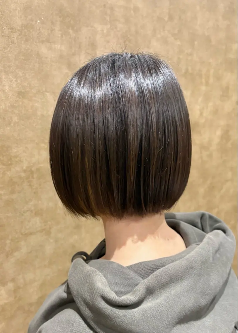 ミディアム カット ヘアカラー トリートメント 松本 かのんのヘアスタイル
