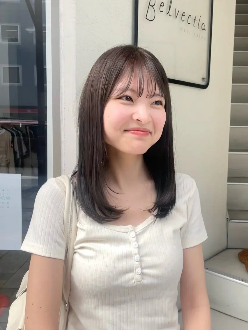 透明感カラー+カット+3stepトリートメント⚠️ショート不可の写真