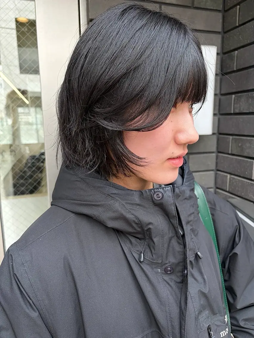 ショート レイヤーカット カット トリートメント cana 札幌レイヤースタイルのヘアスタイル