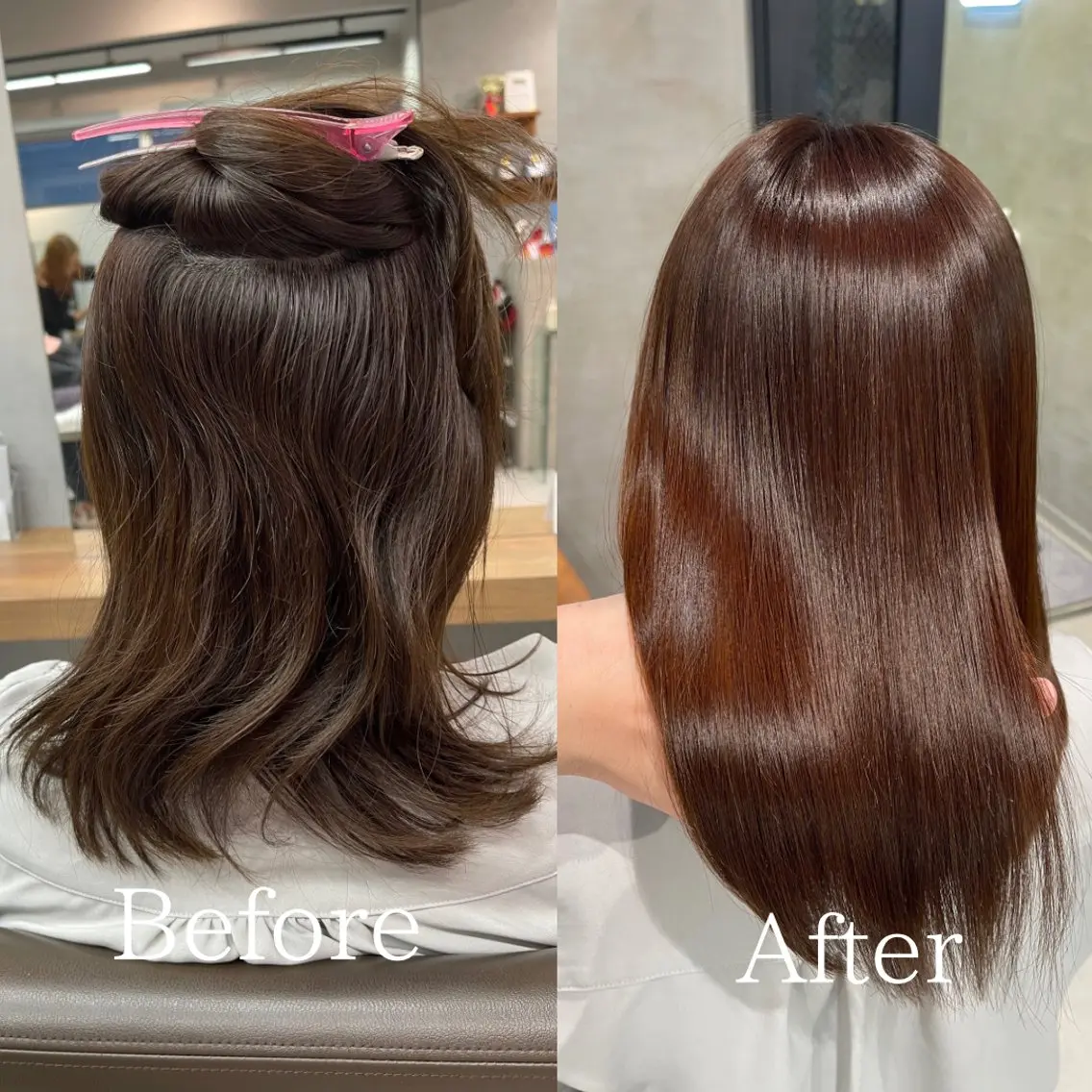 ミディアム くせ毛 縮毛矯正 縮毛矯正 charm《銀座》 ヘアセット/縮毛矯正のヘアスタイル