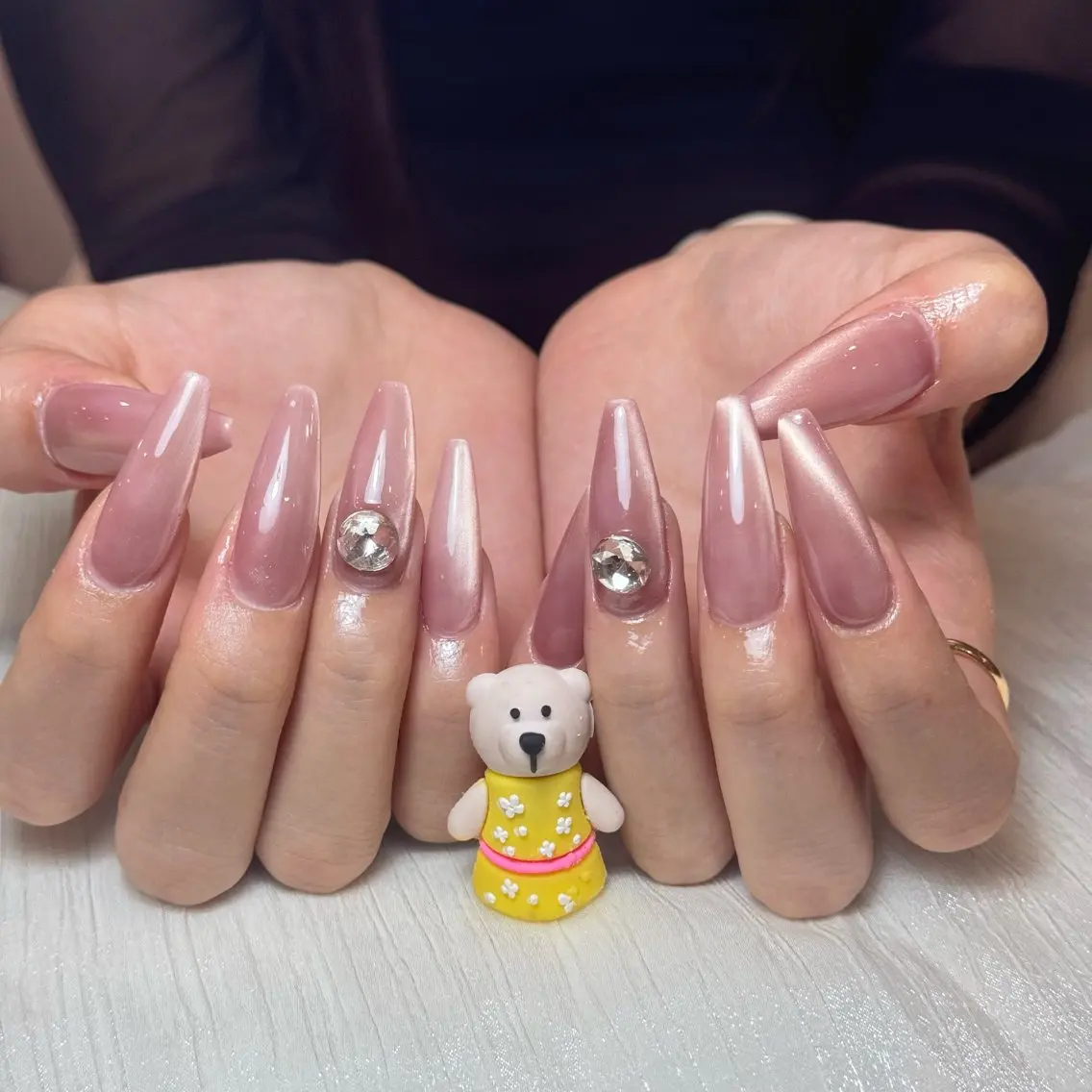 ネイル アートネイル オーロラネイル フラッシュネイル フレンチネイル ジェルネイル ハンドネイル Luci Nail Shinokuboのネイルデザイン