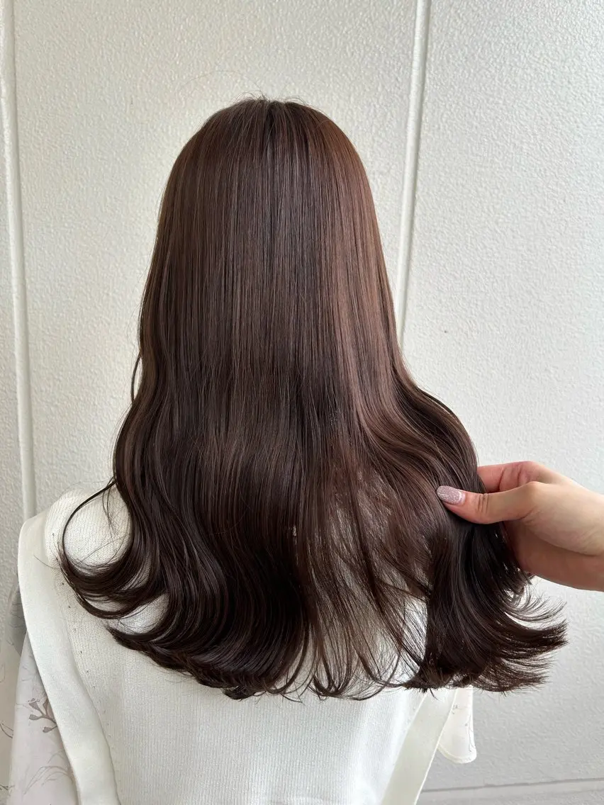 ロング カラー ヘアアレンジ ブラウンカラー ココアブラウン 《暖色/韓国hair 》🇰🇷桑原ユキネのヘアスタイル