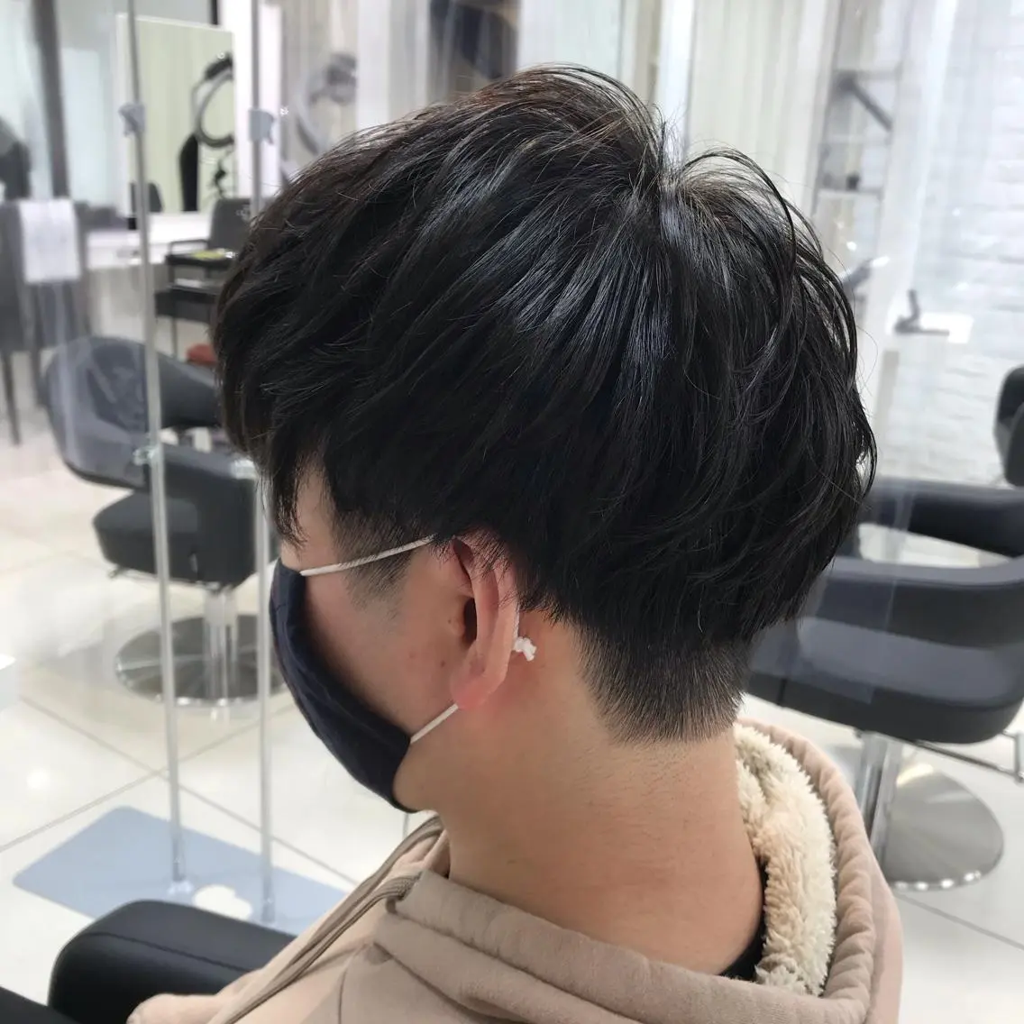 パーマ メンズ マッシュ メンズパーマ 刈り上げ 【暖色カラー特化】 中山由梨のヘアスタイル