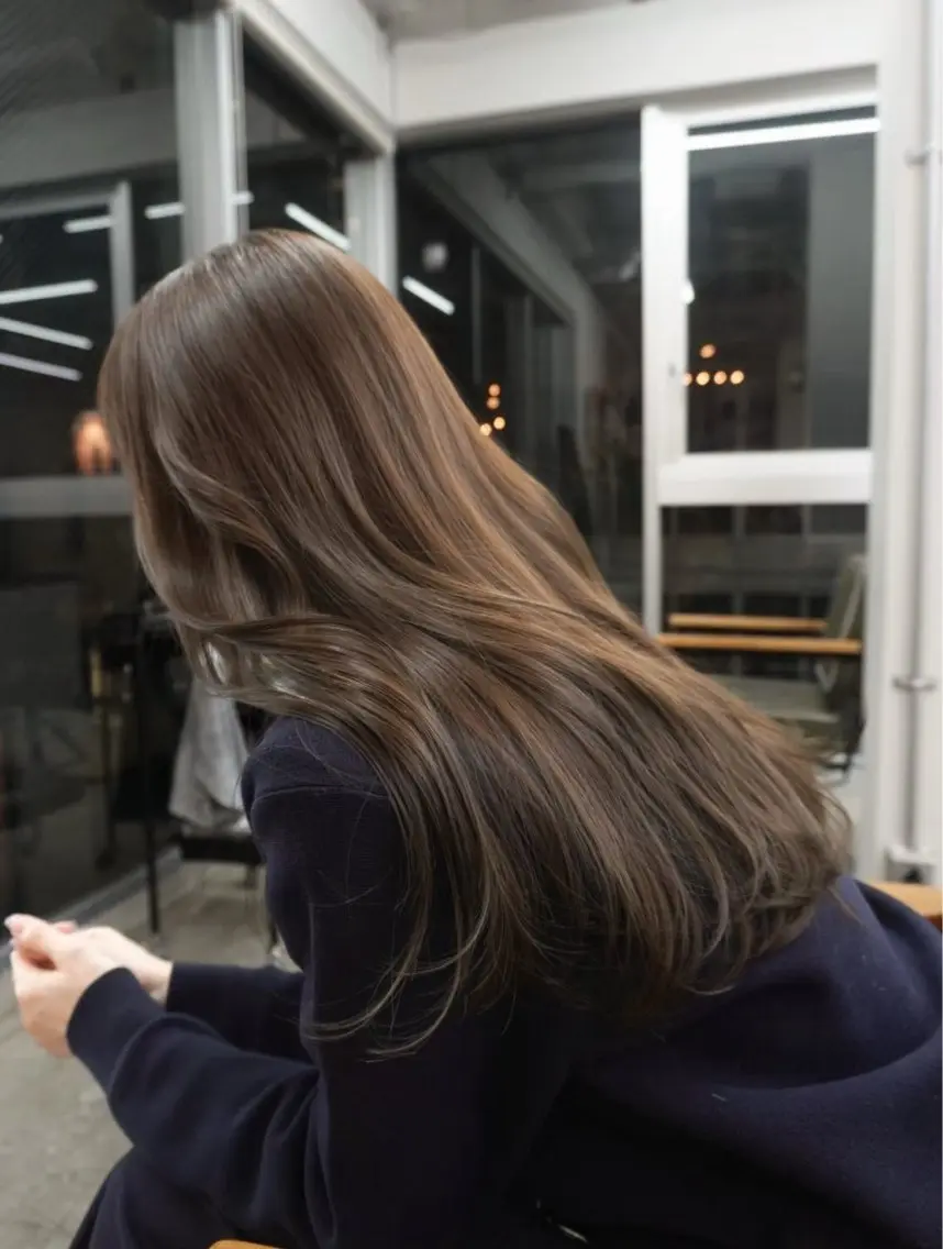 ロング カラー カット ヘアカラー トリートメント まさと/ヘーゼルベー ジュ/レイヤーカットのヘアスタイル