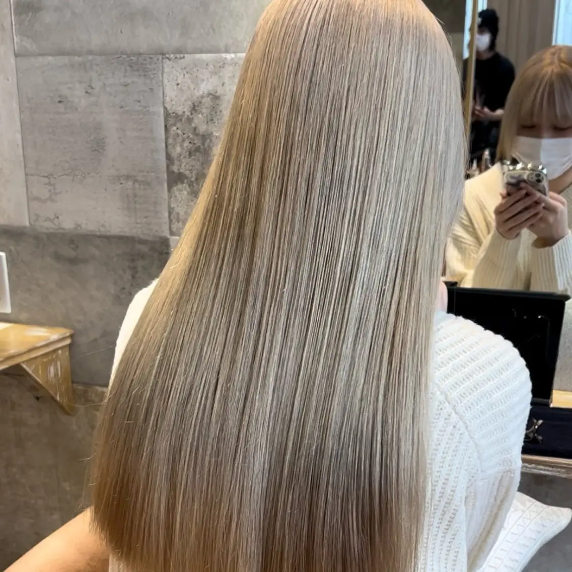 ロング カラー ヘアカラー 棚瀬寧麻/ 縮毛/似合わせcutのヘアスタイル