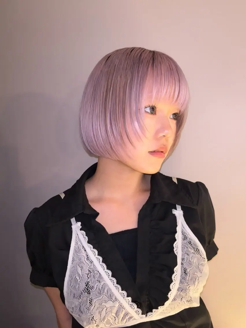 ショート カラー ボブレイヤー ボブ 顔まわりレイヤー レイヤーカット RiSA ★のヘアスタイル