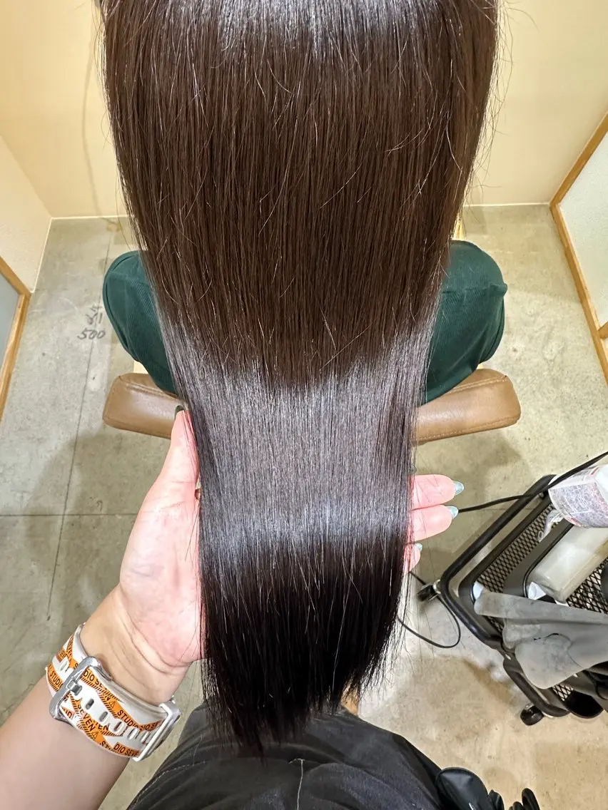 ロング ヘアカラー トリートメント ౨ৎ︎Zina 川口 KIRARI౨ৎのヘアスタイル