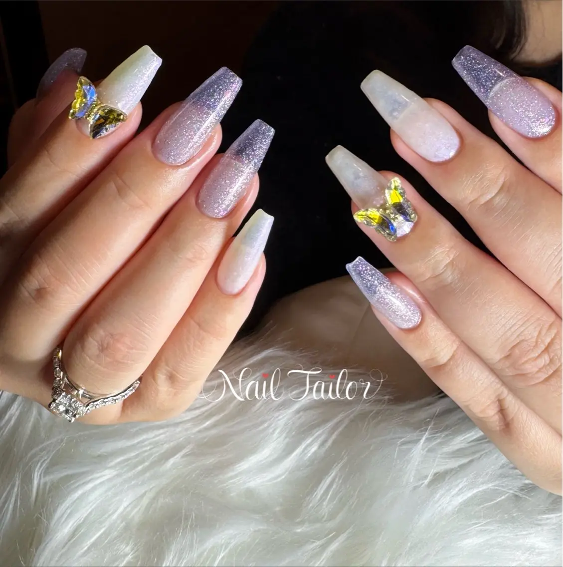 ネイル 長さ出し キラキラネイル ロングネイル ワンカラーネイル スカルプネイル ハンドネイル NailTailor ネイルテイラーのネイルデザイン