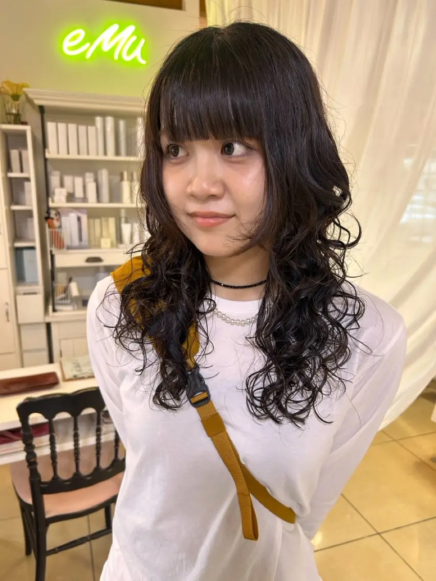 ロング パーマ パーマ eMu🫧 〜𝑴𝒊𝒖〜のヘアスタイル