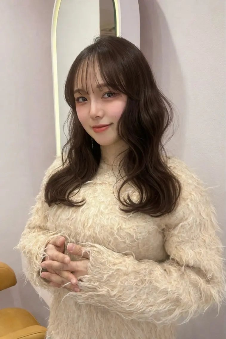 セミロング カット ヘアカラー 透明感カラー♡ 原宿美容室￤Rinaのヘアスタイル