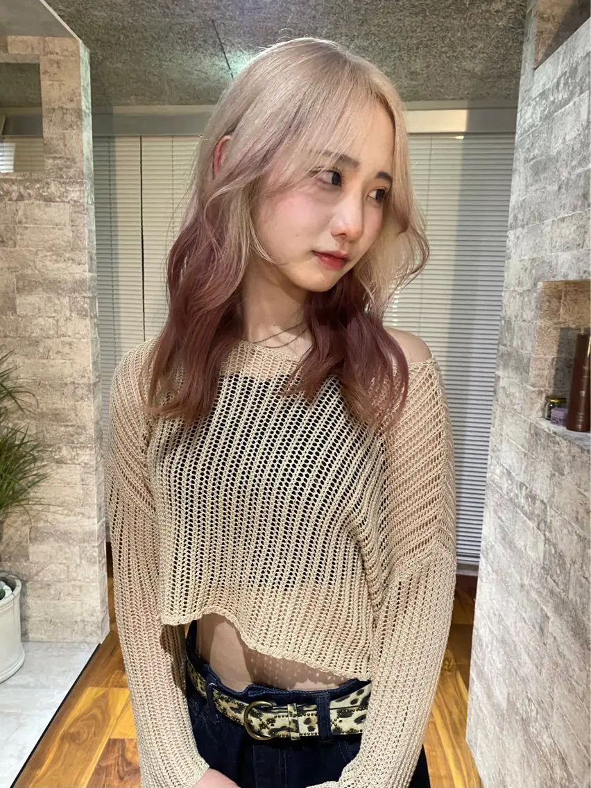 セミロング カラー カット ヘアカラー トリートメント mai / linoah˚✧のヘアスタイル